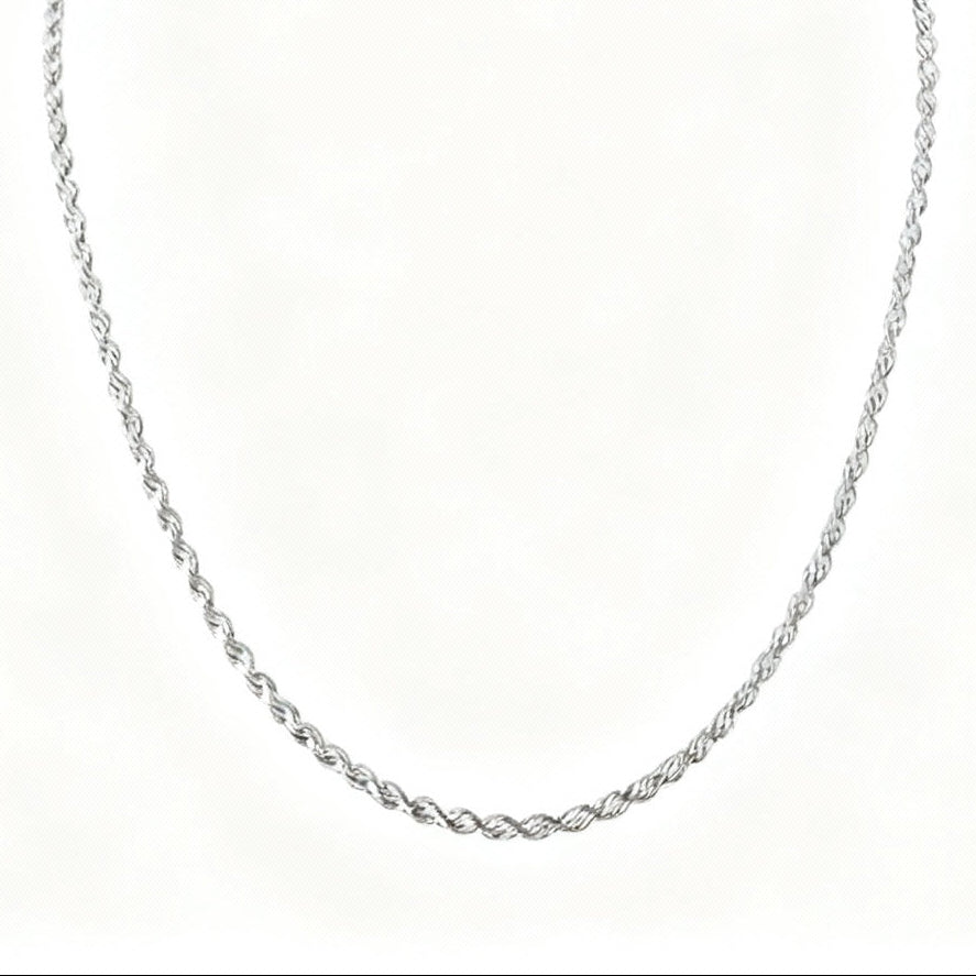 Men’s Stainless Steel Twist Chain Necklace – Waterproof Rope-Style Jewellery